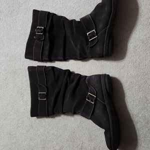 Vintage Bass Suede Tall Buckle Boots - 7.5